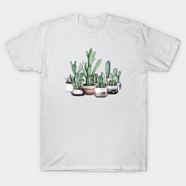 Southwest Cacti Family T-Shirt by NatureMagick